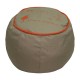 Drum Stool with Piping - Vanilla Polyester 'Take a Break'